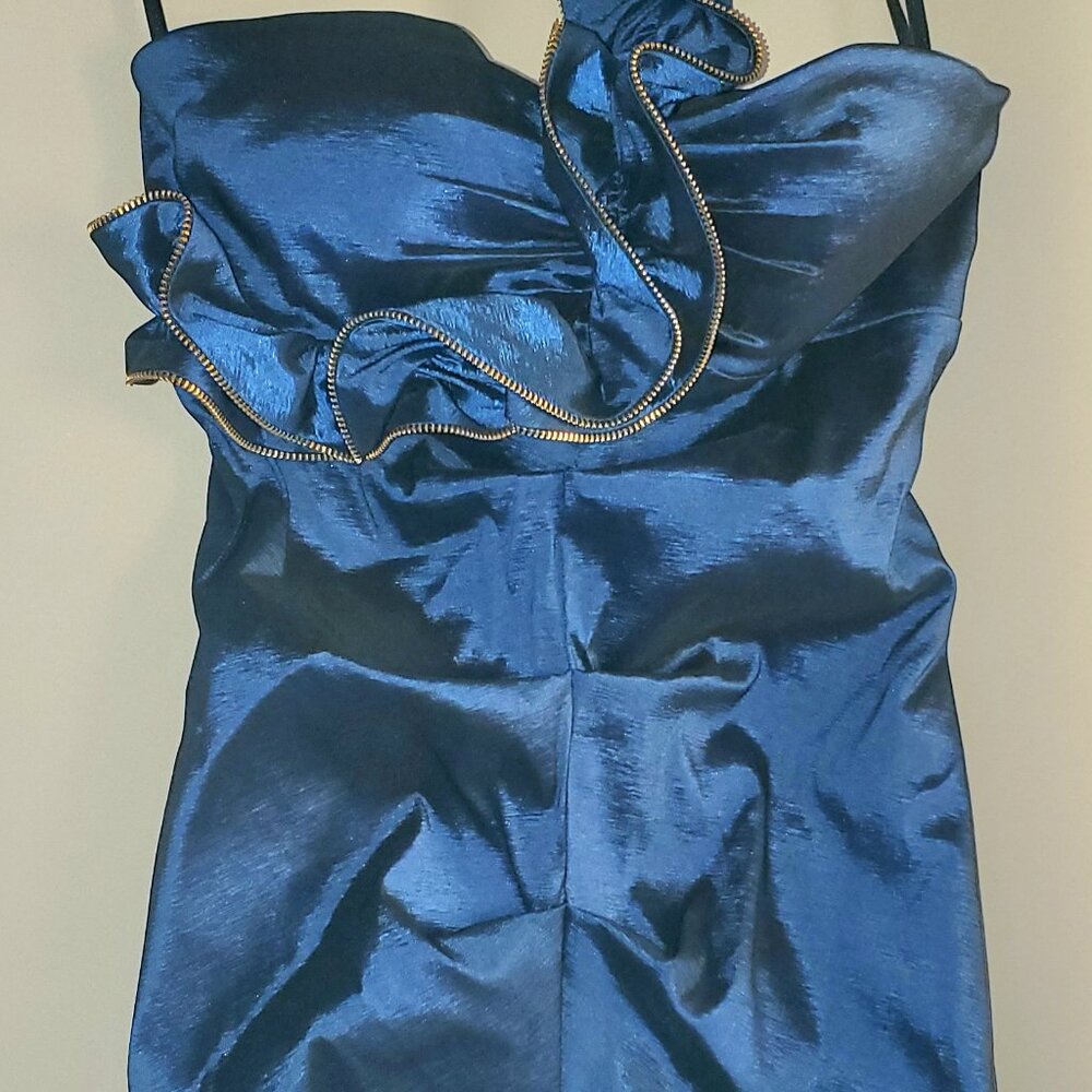 BETSY & ADAM Women's Party Cocktail Dress (Size:8, Blue) Style# 10457